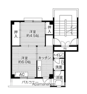 ビレッジハウス白鳥【2103号室】の間取り