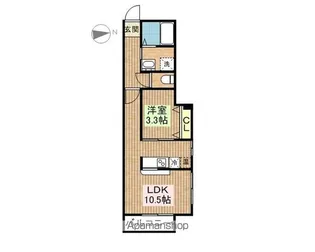 ハウス北原【1階】の間取り