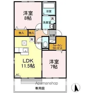 ヴェルデ A館【1階】の間取り