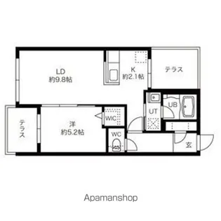 センティール東札幌 (SENTIR東札幌)【103号室】の間取り