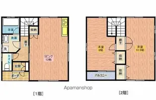 福井県敦賀市長谷【一戸建】の間取り