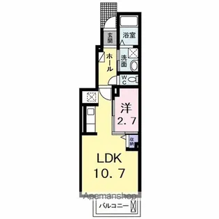 カーザ・マローネ【1階】の間取り