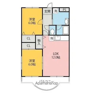 ポポラアレ【302号室】の間取り