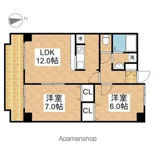 ベルドミール葵22【1階】の間取り