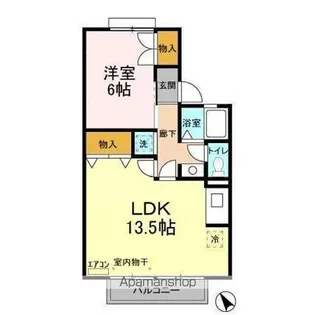 ブラサムハイツ【2階】の間取り