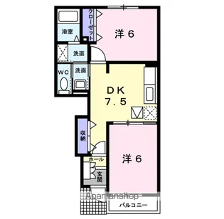 パルククレール・ササキ A【1階】の間取り