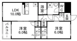 セントレアカマⅠ【402号室】の間取り