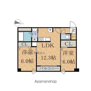 シティレジデンス桑園【7階】の間取り