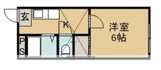 宮城県仙台市若林区六丁の目南町【アパート】の間取り