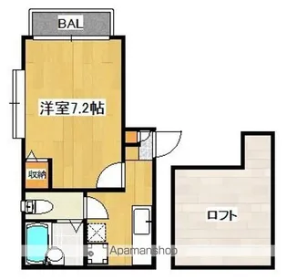 K&C西新南【102号室】の間取り