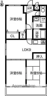 あすなろ【3階】の間取り