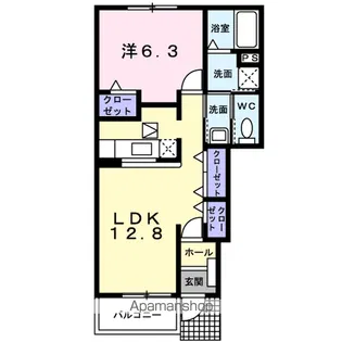 ヴィラ・ベルブリーズ【1階】の間取り