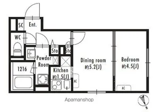 GRAN PASEO西新宿【401号室号室】の間取り