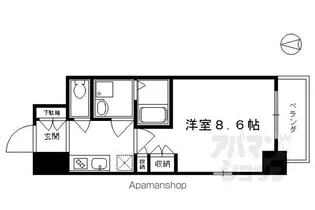 エスリード烏丸五条駅前【601号室】の間取り