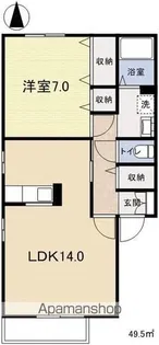 クレールアルプ【2階】の間取り