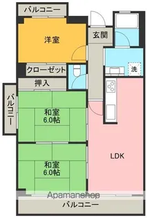 ダイヤハイツ【405号室】の間取り