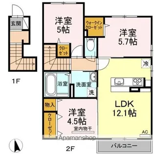 ルミエール C棟【2階】の間取り