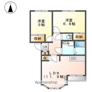 ルナ フレア【1階】の間取り