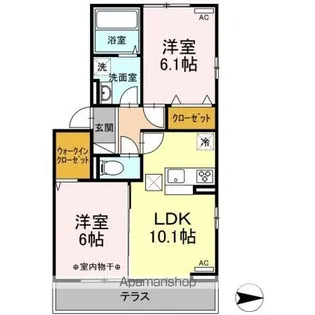 グランディール富沢 Ⅰ【1階】の間取り