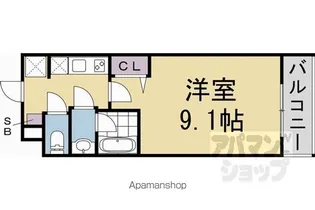 LA FITE KYOTO OIKE WEST【308号室】の間取り