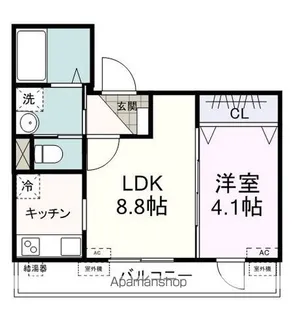 カーサ・ピアチェーベレ【303号室】の間取り