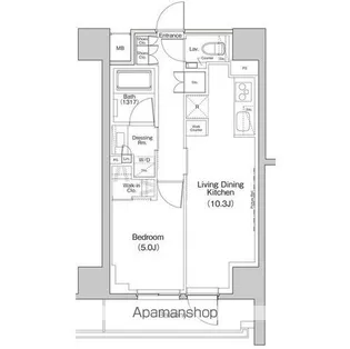 ザ・パークハビオ中野富士見町ガーデン【4階】の間取り