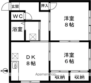 コーポみずなし【203号室】の間取り
