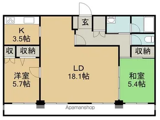ストークマンション鹿児島【8階】の間取り