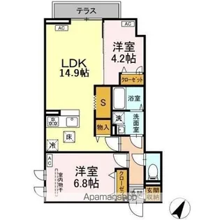 セレスティア柴又VII【1階】の間取り
