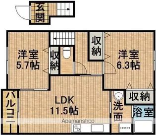 マウルール【2階】の間取り