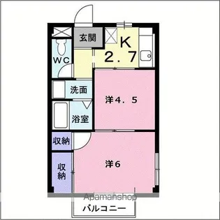 エルディム大谷【2階】の間取り