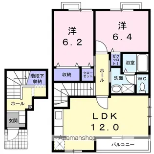 エスポワール風 B棟【2階】の間取り
