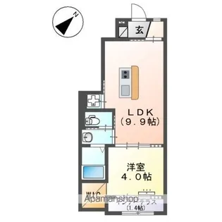 JIN2ND【101号室】の間取り