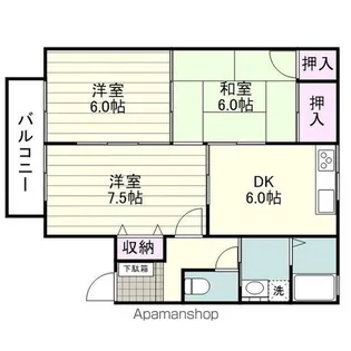 ベルセジュール紫原A棟【103号室】の間取り