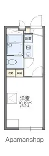 レオパレスウエストサイド【105号室】の間取り