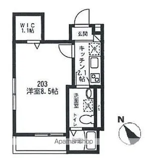 RESIDENZA AL PICCO レジデンツァアルピッコ【203号室号室】の間取り