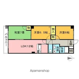 カーサ長良パーク【5階】の間取り