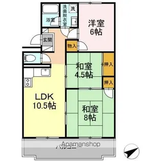 ローズハイツ川口【3階】の間取り