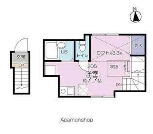 ロンディネ鷺ノ宮【2階】の間取り