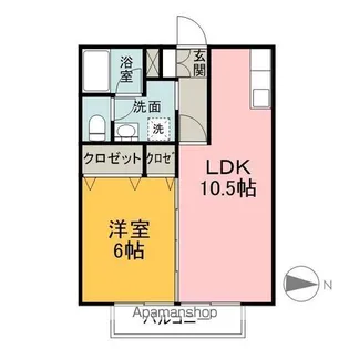 レジデンス平岡【103号室】の間取り
