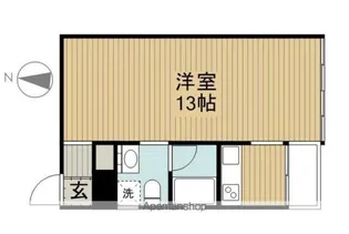 ウエルス吉田【F号室】の間取り