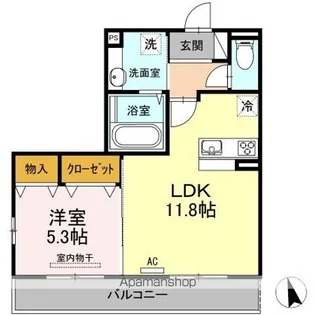 パルハイブリッジⅢ【305号室】の間取り