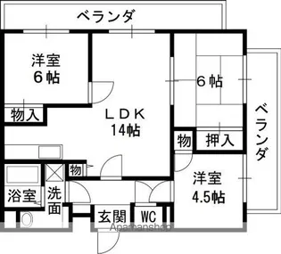サンヴェール春日【5階】の間取り
