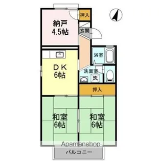 プリメーラ石井城【103号室】の間取り