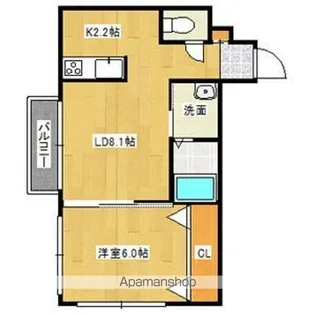 A BOND平岸【401号室】の間取り