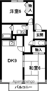 サンモール宝地【2階】の間取り