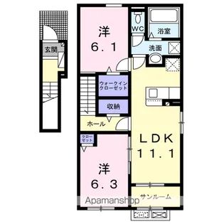 LUXOR G Ⅰ【2階】の間取り