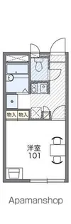 レオパレスくすの木Ⅱ【2階】の間取り