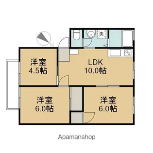 グランディ南行徳【1階】の間取り