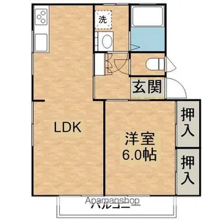 サンハイツA【202号室】の間取り